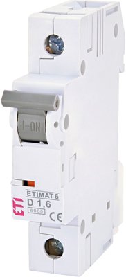Автоматичний вимикач (Автомат) ETI ETIMAT 6 1p D 1,6А (6 kA) 2161507 2161507 фото